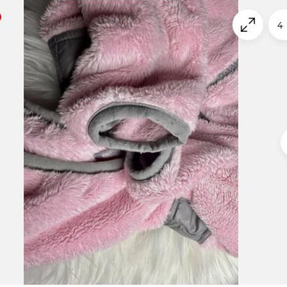 The North Face Infant Girls Pink Hoodie Fleece Jacket Size 3-6 Months - Picture 4 of 5